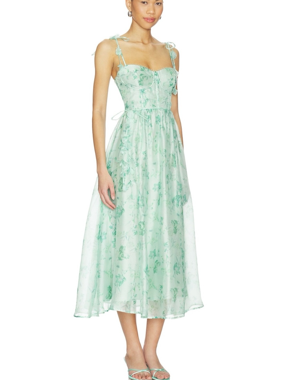 NWT ASTR the label Halcyon Mint Corset Midi Dress XS